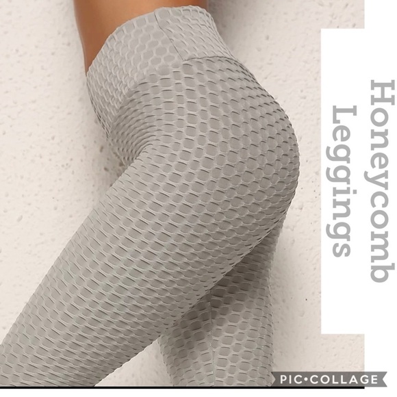 Blu Trends Pants - Heather Gray Honeycomb Leggings